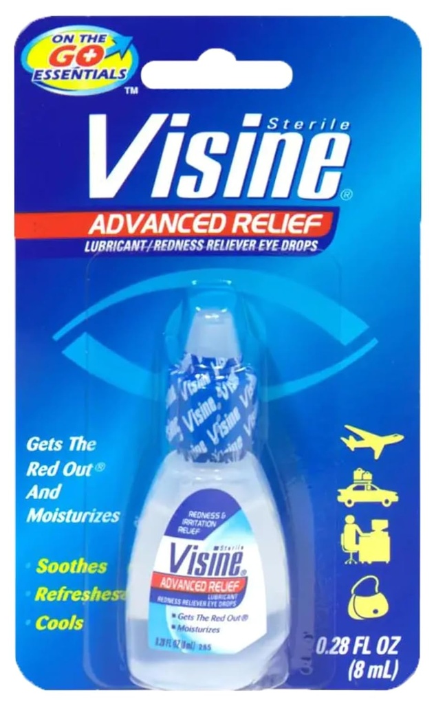 Visine Red Eye Hydrating Comfort Redness Relief and Lubricant Eye Drops to Help Moisturize and Relieve Red Eyes 0,28 fl. oz
