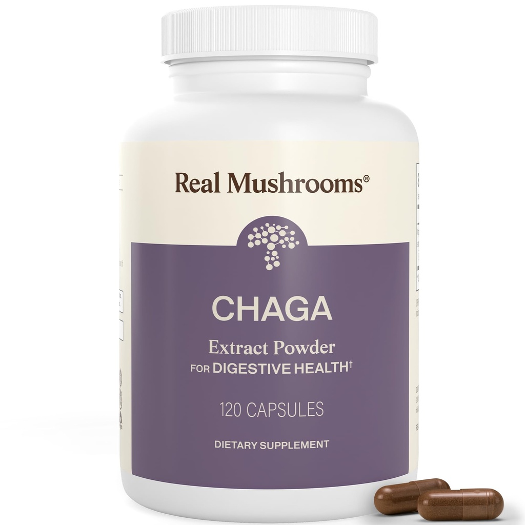Echte Paddenstoelen Chaga Paddestoelen Capsules 