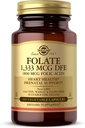 Solgar Folate 1.333 mcg Dietary Folate Equivalent (800 mcg Folic Acid), 100 plantaardige capsules - Heart Health, Healthy Nervous System, Prenatale ondersteuning - Non-GMO, Veganist, Glutenvrij - 100 porties