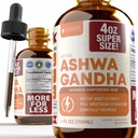 Rejuvica Health Active Ashwagandha 4oz XL Super Size - Advanced Liquid Supplement Tinctuur - Withania Somnifera Extract Drops - Ashwagandha Roots Only - Natuurlijk voorkomend met anolides