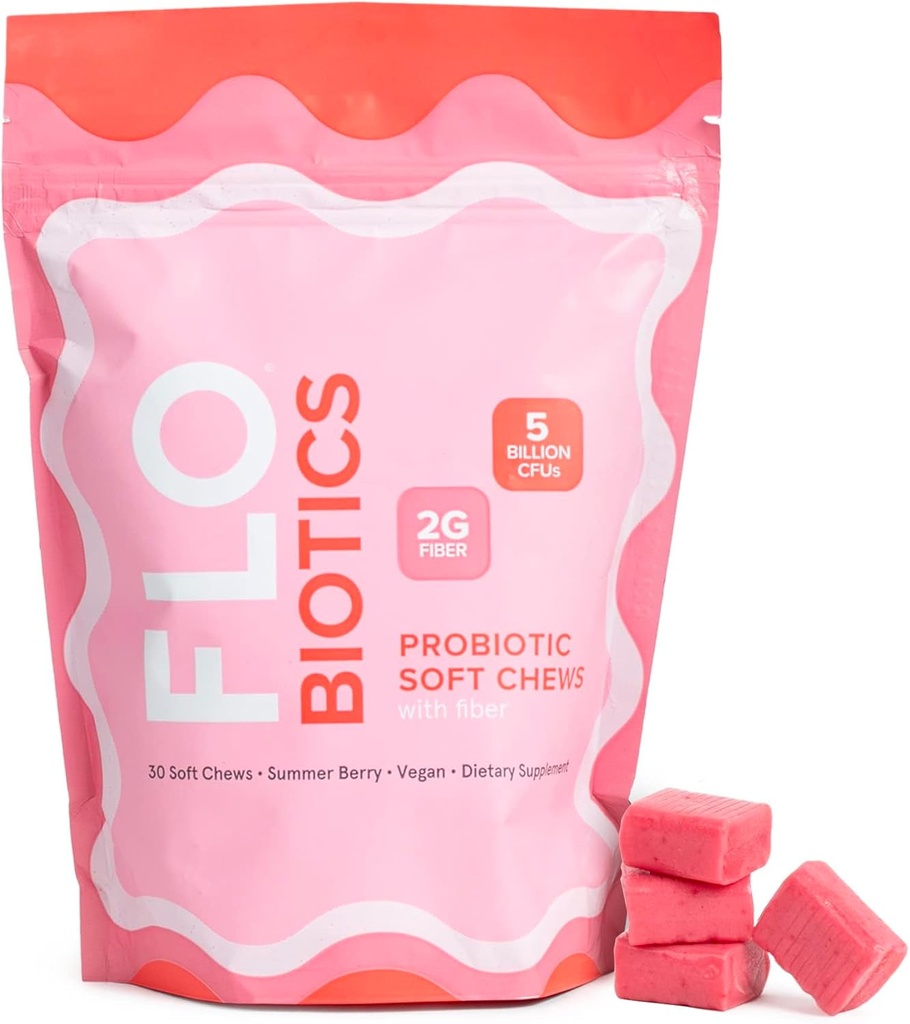 FLO-Biotics Probiotische Zachte Kauwen voor de spijsvertering van de gezondheid, gezonde Gut Flora & Occasional Constipatie Relief 