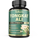 Satoomi 9in1 Tongkat Ali Root Extract 200:1 - Ashwagandha, Tribulus Terrestris - 150 capsules gedurende 5 maanden - Ondersteuningskracht, energie en gezonde immuun