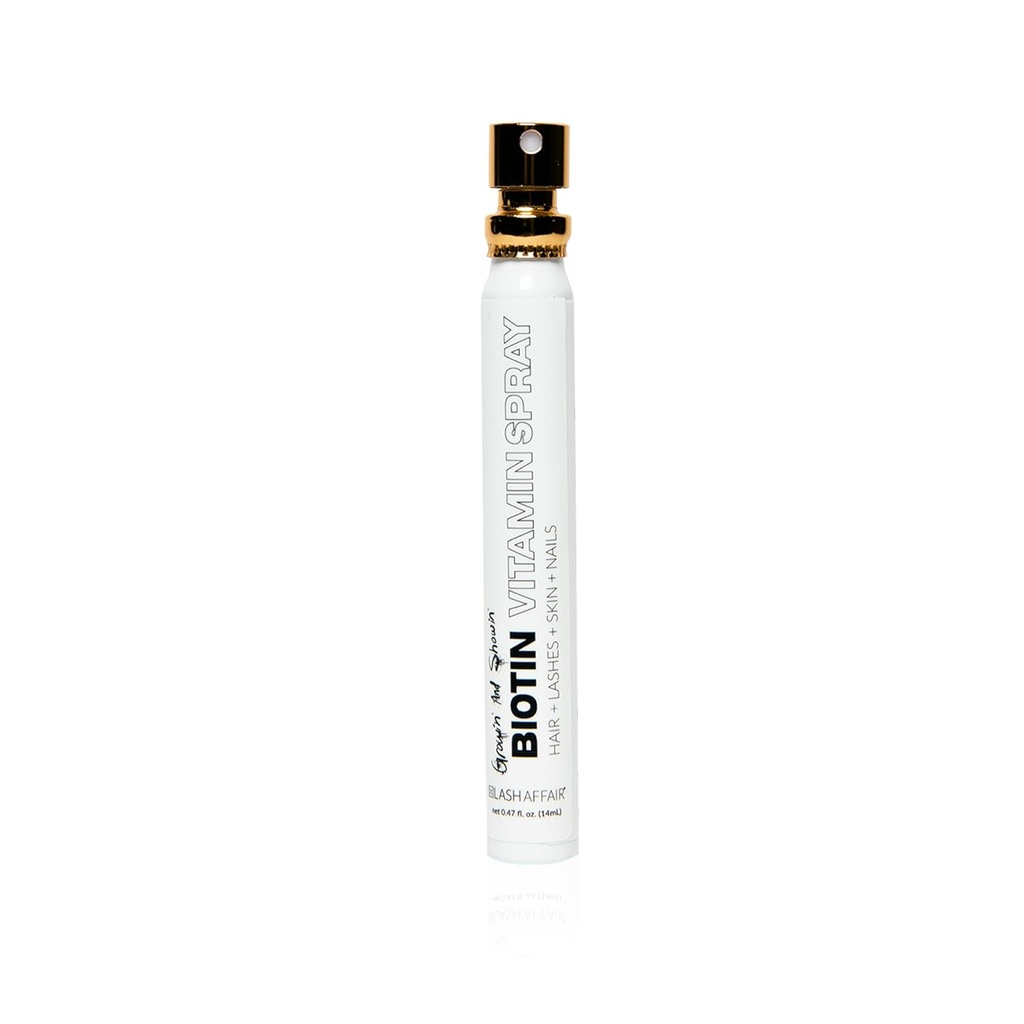 Lash Affair Biotin Supplement Vitaminen voor haar huid en nagels groei, Vegan Biotin mondspray met vitamine C, E, ijzer en Aminozuren, Glutenvrij, Cruelty-Free, Made in the USA