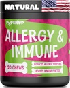 PupSnup- Allergie & Immune Probiotica voor honden- Honden Allergie Kauwen, Seizoensgebonden Allergieën, Huid en Coat Supplement 120 Zachte Kauwen- Made in USA