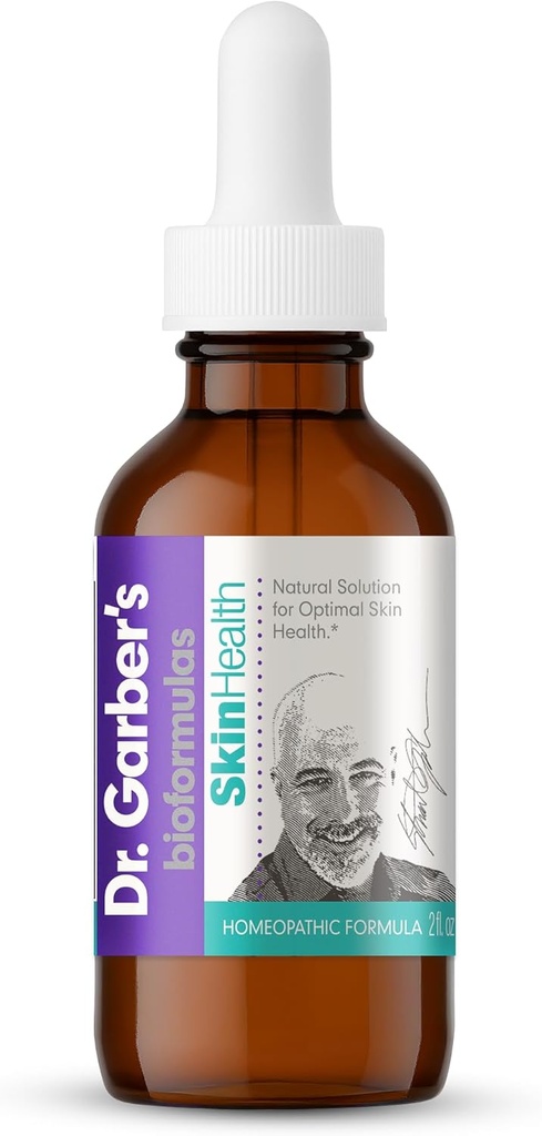 Dr. Garber's natuurlijke oplossingen huidgezondheid Orale druppels - Gemmotherapie Liquid Supplement voor Itchy & Dry Skin, Acne, Eczema, & Allergy Relief, bevordert gezonde huid te kijken en voelt beter - 60ml