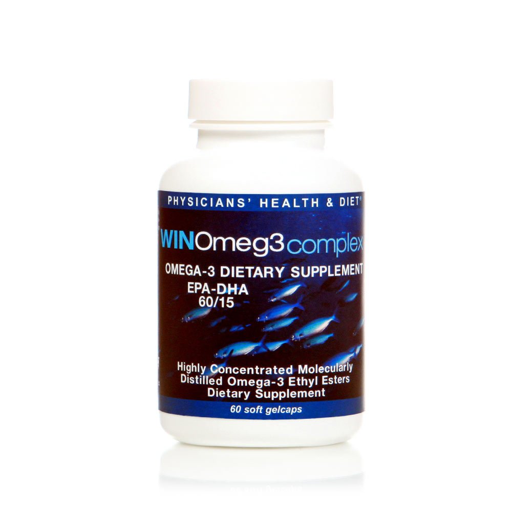 WINOmeg3complex 60/15 EPA - DHA Pharmaceutical-Grade Omega 3 (60 Count/30 Servers) 1080mg EPA