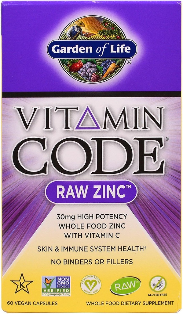 Garden of Life, Vitamin Code, Raw Zink, 60 Veggie Caps