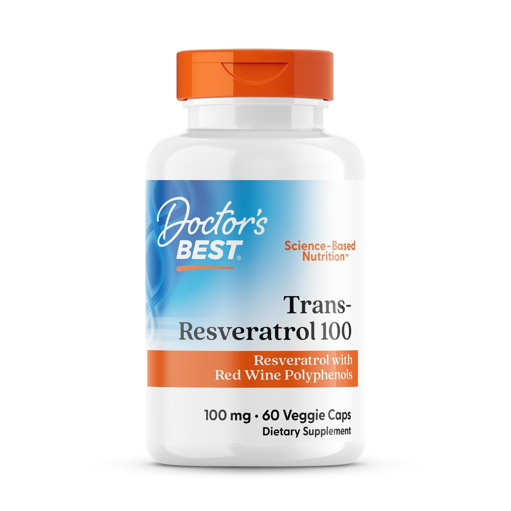 Arts's Best Trans-Resveratrol 100, Resveratrol met rode wijn Polyfenol (ResVinol), Non-GMO, Glutenvrij, Sojavrij, Vegan 60 Veggie Caps
