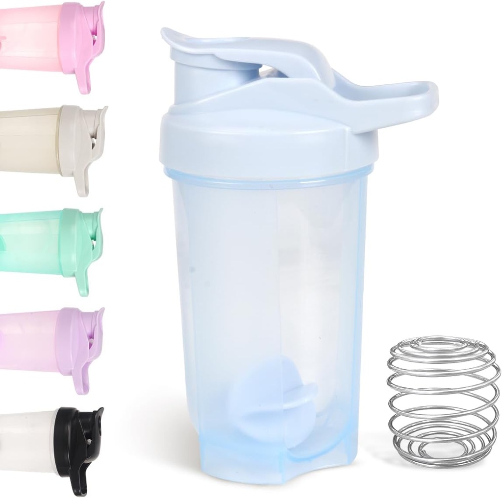 D.Y.A 16oz Shaker Bottle, Leak Proof Sport Shaker Cups voor eiwitshakes, Shaker Bottle voor voorbereiding en reizen te gaan, BPA Gratis & Easy Clean Protein Shaker Bottle, Blauw