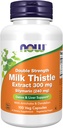 NOW Foods Supplementen, Silymarin Milk Thistle Extract 300 mg met Artichoke en Dandelion, dubbele sterkte, ondersteunt leverfunctie*, 100 Veg Capsules