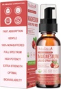 Magnesium Glycinate Liquid Spray met Citrate, Oxide & Malate, Magnesium met Hele Vitamine, L-Theanine, D3K2, B6 voor Hart, Been krampen, Muscles&Energy- Suikervrije aardbeien smaak, 2 Fl Oz