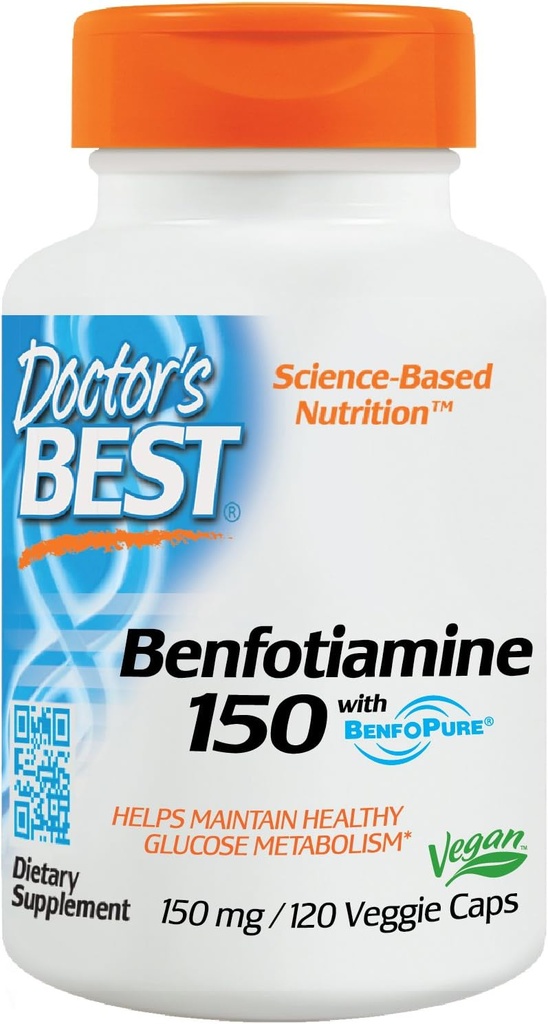 Beste Benfotiamine plantaardige capsules, 150 mg, 120 telling