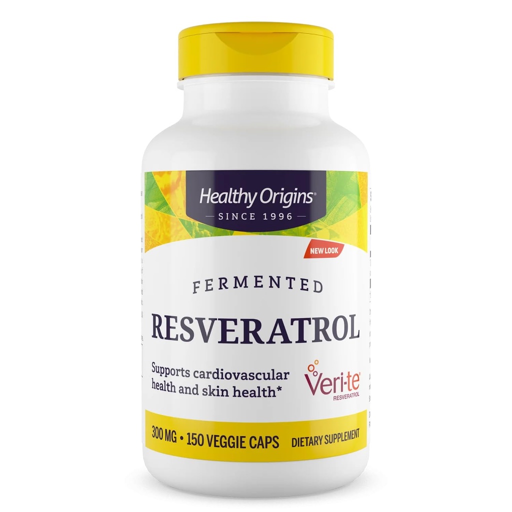 Heathy Oorsprong Gefermenteerde Resveratrol (Non-GMO, 98% Trans-Resveratrol, European Sourced) 300 mg, 150 Veggie Caps