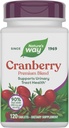 Nature's Way Cranberry Premium Blend, soutient la santé du tract urinaire*, avec la vitamine C, pour les hommes et les femmes, sans gluten, 120 comprimés (paquetage mai vary)