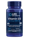 Levensverlenging Vitamine D3 25 mcg (1000 IE), Immuunsysteemondersteuning, Botgezondheid, Geheel-Body Gezondheid, Waardegrootte, Glutenvrij, Non-GMO, 250 softgels