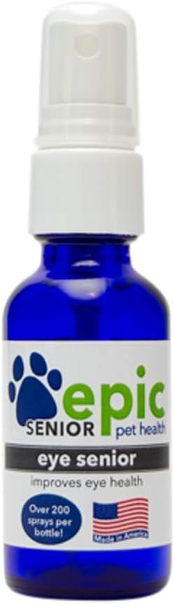 Eye Senior - Alle natuurlijke vloeibare spray Supplement voor oudere huisdieren - Stop het verouderingsproces - Better Eyesight - Mist Over Eyes and Put in Food & Water (1 oz)