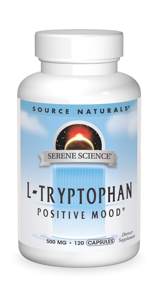 Bron Naturals Serene Science L-Tryptofaan, Positieve Mood*, 500 mg - 120 Capsules