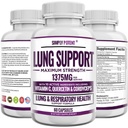 Supplément de soutien pulmonaire pour le nettoyage pulmonaire et la désintoxication, formule complète - Quercetin avec la vitamine C Bromelain Nettle K2 et 500 mg Cordyceps pour la santé pulmonaire, le soutien respiratoire et Bronchial, 60 capsules