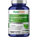 NusaPure Gymnema Sylvestre 50:1 Extract, 250 mg Equivalent aan 12.500mg Per Vegan Caps - 150 Tellen (Non-GMO, Vegan, Bioperine)