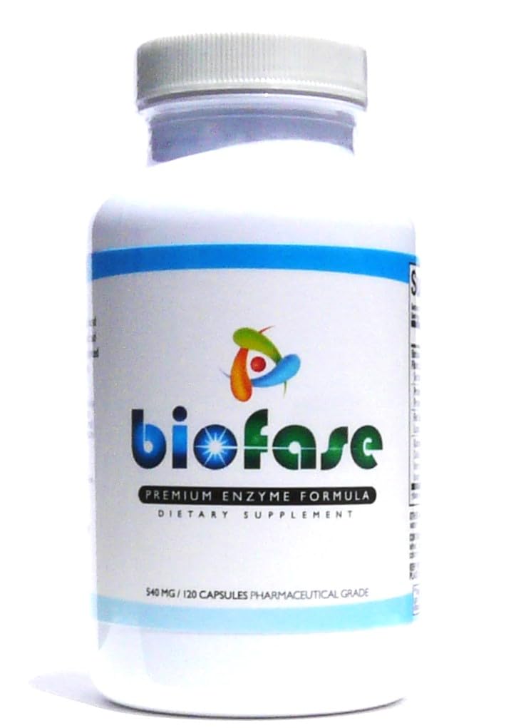 Biofase-Premium-Enzyme-Formule 120 Capsules - Biofilm Defense & Digestie - Systemische enzymen ter ondersteuning van de Intestinale Gezondheid - Geen Fillers!