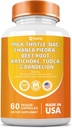 Milk Thistle 3000mg NAC Chanca Piedra 2000mg Beet Root 2000mg Artichoke 2000mg Tudca Dandelion Root 1000mg with Zink Yarrow Turmeric Repair Supplement Plus Chicory,Mineral Supplements 60 Tellen