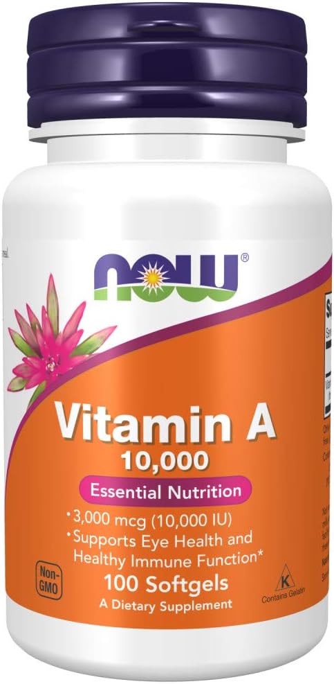 NU Voedingsmiddelen, Vitamine A, 10.000 IE, 100 Softgels