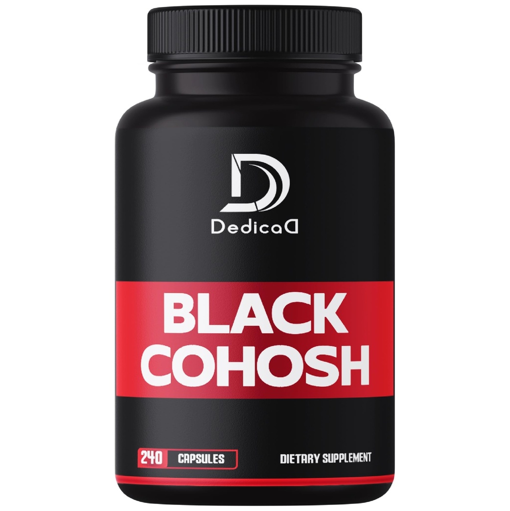 1000mg Black Cohosh voor Menopauze Hot Flashes - 240 Capsules voor 4-maand levering - Ondersteuning voor body management, vrouwen gezondheid en immuunsysteem