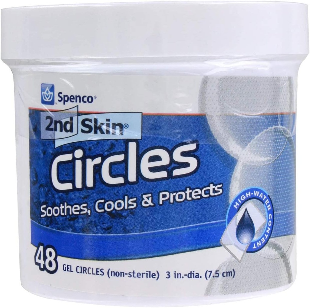 Spenco 2e huidcirkels Verzachtende bescherming voor blisters, Hotspots en huidirritaties, Gel Circles 48-Count