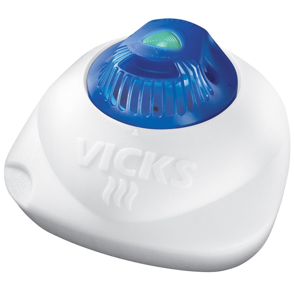 Vicks Vaporisateur à vapeur chaud, chambres petites à moyennes, réservoir de 1,5 Gallon – Humidificateur de brume chaude pour les chambres pour bébés et enfants avec lumière de nuit, fonctionne avec Vicks VapoPads et VapoSteam