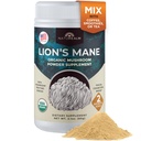 Naturealm Lion's Mane Mushroom Powder - Soutien biologique du cerveau pour la mémoire focale Clarté mentale - Fonction cognitive non OGM - 60 portions