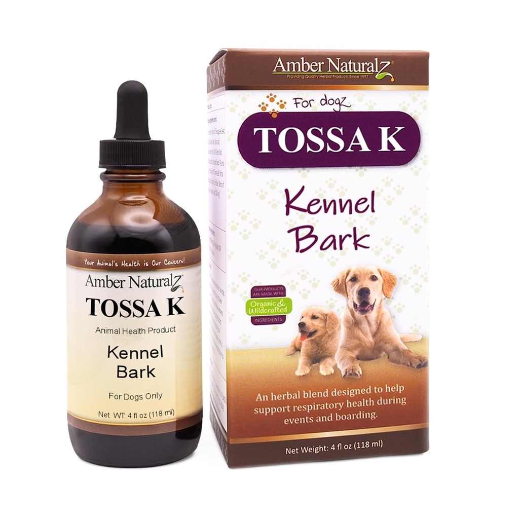 Amber NaturalZ Tossa K Kennel Bark Herbal Supplementen voor honden en puppy's 
