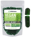 XPRS Nutra Taille 4 Capsules vides - 100 Compter Capsules Vegan vides petites - Bricolage Gélule végétale Remplissage - Remplir Do-I-Youggie Pill Caps pour Suppléments (Vert Forest)