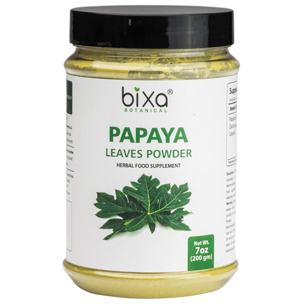 Poudre de feuille de papaye bixa BOtanIQUE (Carica Papaya)