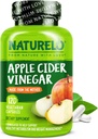 NATURELO Capsules de vinaigre de cidre de pomme - ACV naturel avec supplément mère pour les hommes et les femmes pour la désintoxication, le nettoyage et la gestion du poids - 120 Capsules Vegan