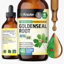 BIO KRAUTER Goldenseal Tinctuur - Vegan Lung Cleanse & Detox - Golden Seal Herb Supplement - Alcohol & Sugar Free Drops - 4 Fl.Oz.