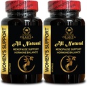 Menopauze Support Supplement - Herbal Complex met Black Cohosh voor Menopauze Hot Flashes, Wild Yam Root Powder Biologische USA, Natuurlijke Menopausale Ondersteuning - 2 Flessen 120 Capsules