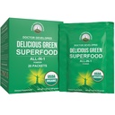 Peak Performance Biologische Groenen Superfood Poeder Single Serve Travel Packets. Best Proef Biologische Groene Sap Super Food met 25+ Alle natuurlijke ingrediënten voor Max Energy. (20 Pack)