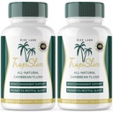 (Paquet officiel de 2) Tropislim, Tropislim Tous les aliments naturels des Caraïbes Flush, Supplément perte de poids, Tropislim Slimming Capsules pour les femmes, Mode de vie sain + Leaner Physique, Tropical Reviews (120 Capsules)