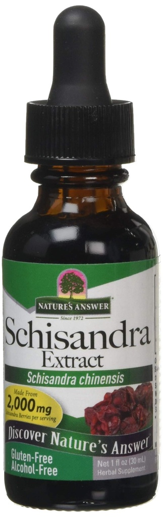 Nature's Answer Schisandra Berry Extract - Alcohol Free, Gluten Free, Stress, Fatigue, Relaxing Support - Made in USA - Adrenal Support Supplements for Everyone