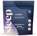 Rookie Wellness Sleep - Natuurlijke slaaphulp met 180 mg Magnesiumbisglycinaat, 1 mg Melatonine, Valeriaanwortel, & Passiebloem om Tranquility & Slaap (30 Pack, BlackBerry Lemon) te bevorderen