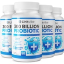 Probiotic 300 Miljard CFU - 12 Strains with Organic Prebiotics for Digestief & Gut, Immune, Bloating Health - Probiotics for Women and Men - Daily Dairy Free, Plank Stable - 240 Telt