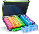 Weekly Pillen Organisator, 7 dagen pil Box (4-Times-A-Day) Draagbaar voor reizen met vocht-Proof Design Pillen geval naar pillen/Vitamine/Visolie/Supplements