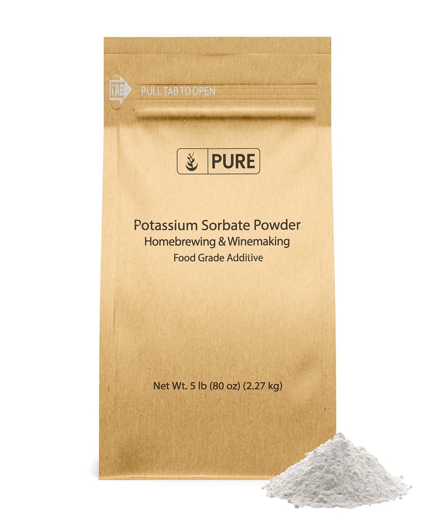 Pure Original Ingrediënten Kaliumsorbaat (5 lb) Homebrewing & Winemaking, Food Grade Additive & Conservative