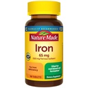 Nature faite de fer 65 mg (325 mg de sulfate ferreux) comprimés, supplément alimentaire pour le soutien des globules rouges, 180 comprimés, 180 jours d'approvisionnement