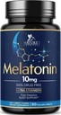 Melatonine 10mg Fast Solution Tablets - Extra sterkte, Suikervrije Melatonine Supplementen voor rustgevende slaapondersteuning, Natuurlijke Slaap Ondersteuning Supplement voor volwassenen, Heerlijke aardbeien smaak, 60 tabletten