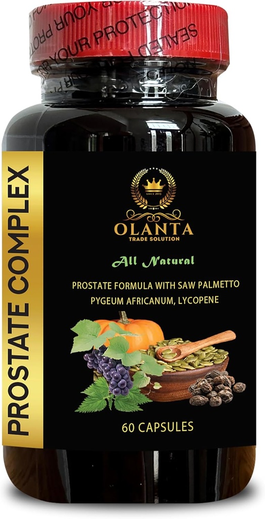 Prostate Complex Alle Natuurlijke - Prostaat Supplementen voor Mannen, Ondersteuning Verbeteren Weefsel Integriteit Verminderen Nachtelijke Badkamer Trips - 1 Fles 60 Capsules