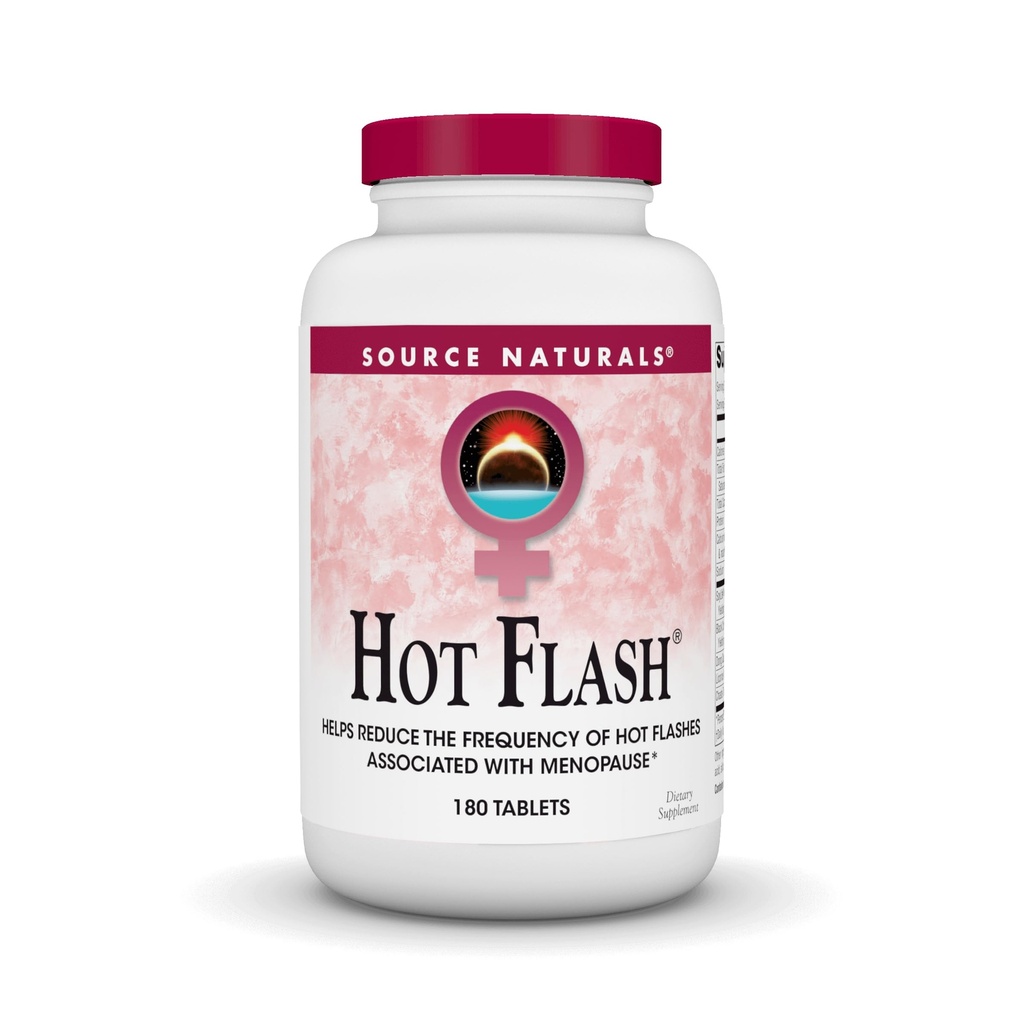 Bron Naturals Hot Flash - helpt verminderen van de frequentie van Hot Flashes geassocieerd met Menopauze, niet-GMO Soja - 180 tabletten - 60 dagen levering