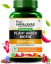 Plant-based Biotin 10000mcg voor haargroei met DHT-blokker, Keratine & Omega 3-supplement Vitals voor mannen en vrouwen - Ayurvedische voedingsstoffen voor haarval, huid en nagels gezondheid - 60 capsules