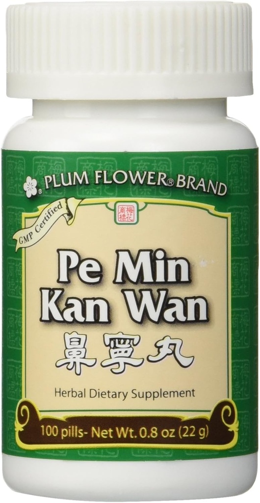 Pe Min Kan Wan (Nose Allergie Pillen), 100 ct, Plum Flower
