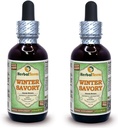 Wintersavoriet (Satureja Montana) Glyceriet, biologisch gedroogde bladeren Alcohol-FREE Liquid Extract (Grote naam: HerbalTerra, trots gemaakt in USA) 2x2 fl.oz (2x60 ml)